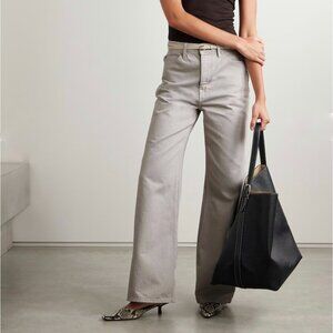 ULLA JOHNSON The Willow high-rise wide-leg jeans in light gray